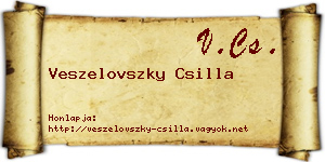 Veszelovszky Csilla névjegykártya