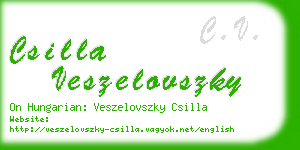 csilla veszelovszky business card